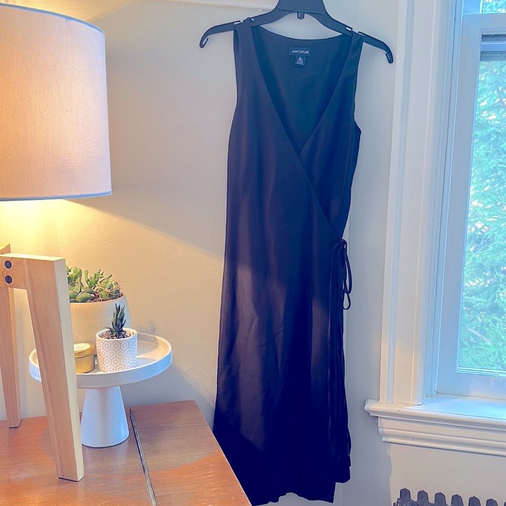 Vintage Ann Taylor Silk Wrap Dress Size 6